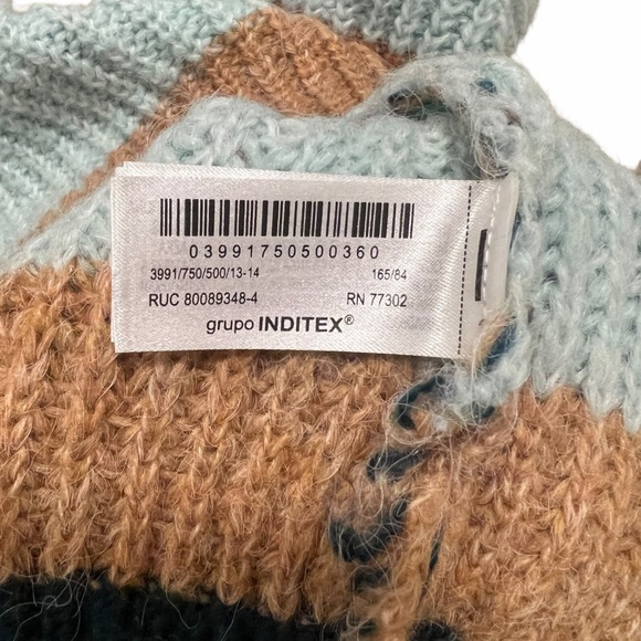 Zara Kids Striped Chunky Knit Sweater - Youth Large 13/14 - Picture 9 of 12